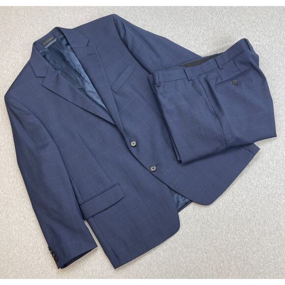 Lauren Ralph Lauren Other - Lauren Ralph Lauren Suit Men 44R Blue Wool Blend Pants 36x32 Black Label - 2 Pcs